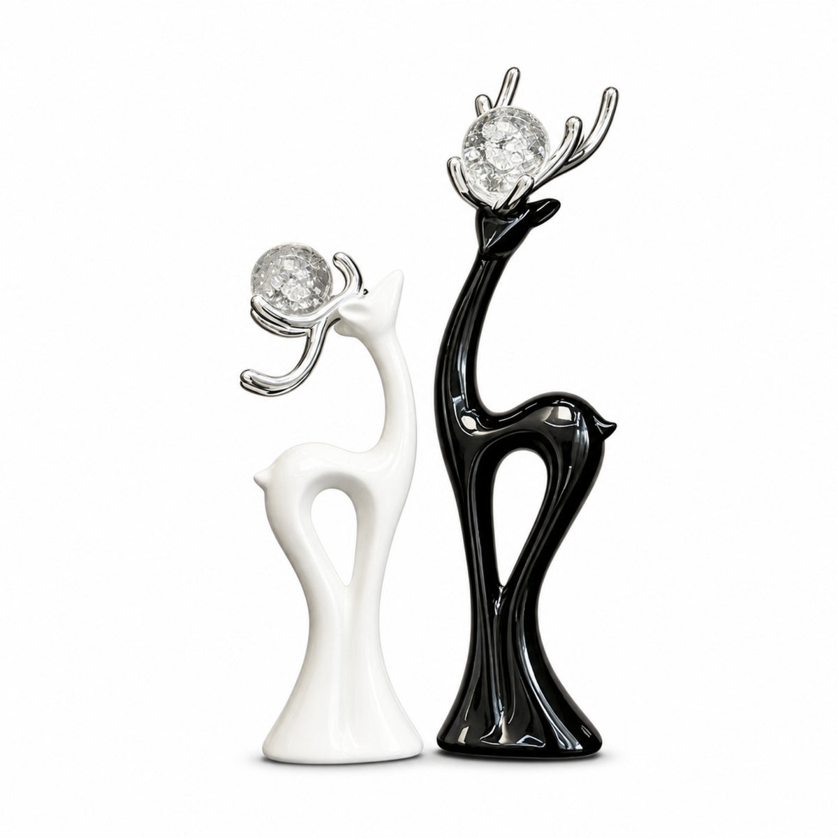 Ceramic Deer Figurines Sleek Deer Figurine Sculptural Decorative Figure for Living Room