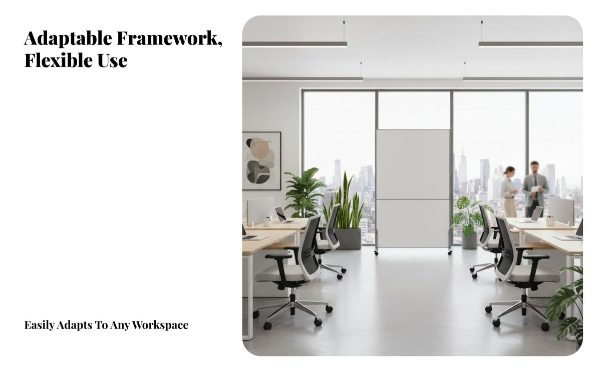 Movable Rolling Panel Divider Light-light-blockinging Folding Panel Divider on casters Nontransparent divider Screen Freestanding for Facility Managers, Business Owners, Warehouse, accessibleplanconcept areas, Conference Room, Studio Apartment