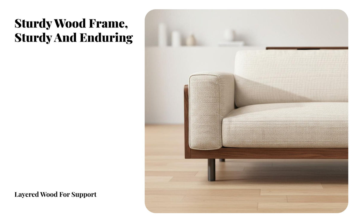 3-Person Upholstered Settee sturdy Wood Frame Upholstered Multi-Seater Couch Nordic Design Sofa for homeowners, Families, Lounge Area, Office, Bedroom