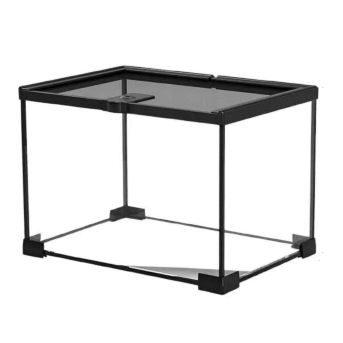 Panoramic View Glass Amphibian Enclosure High Visibility Amphibian Habitat Box Easy to Clean Glass Terrarium Enclosure Ventilated