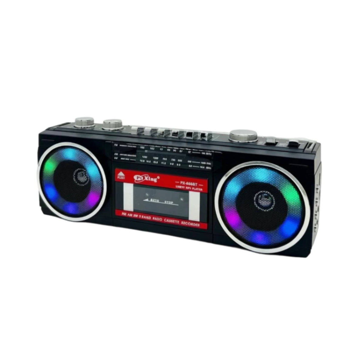 USB/SD Card Playback Retro Bluetooth Boombox Double Power Supply Portable Radio Cassette Recorder for Beach