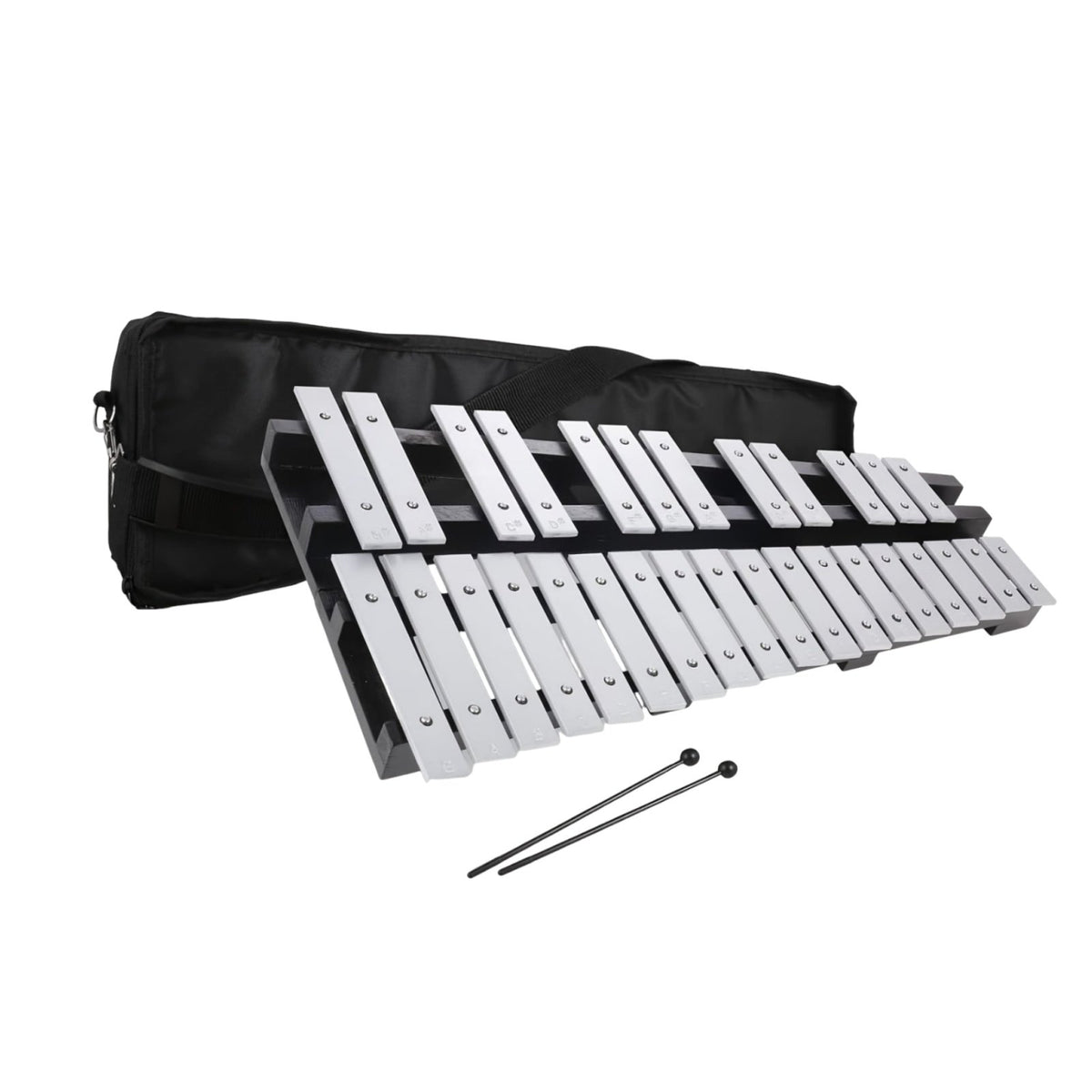 30 Note Aluminum Bar Xylophone with Carrying Case 30 Note Xylophone Aluminum Bar Percussion Set for Kids, Beginners, Kindergarten, Park