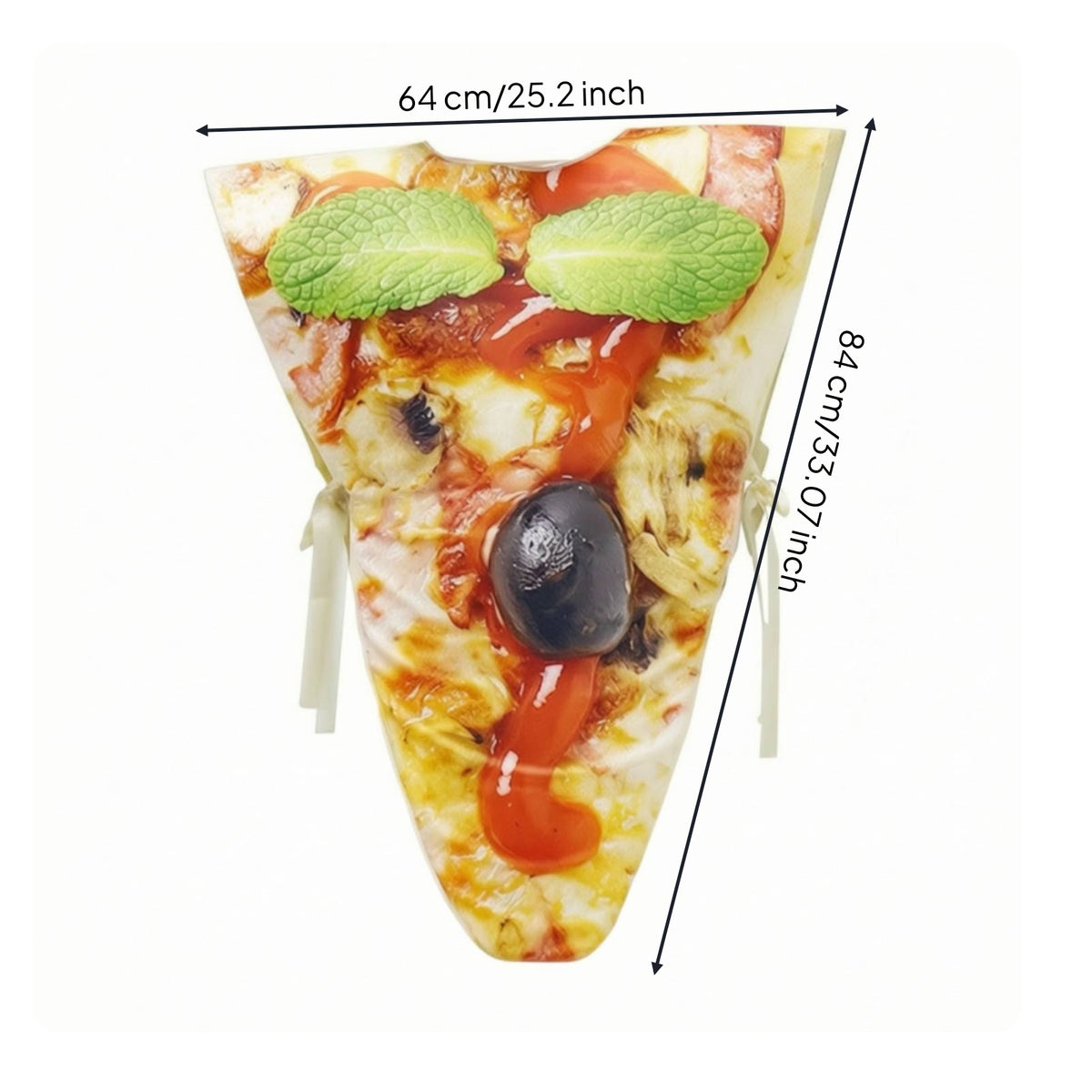 Pizza Slice Costume Unisex Pizza Costume Realistic Apparel for Adults, Stage Shows
