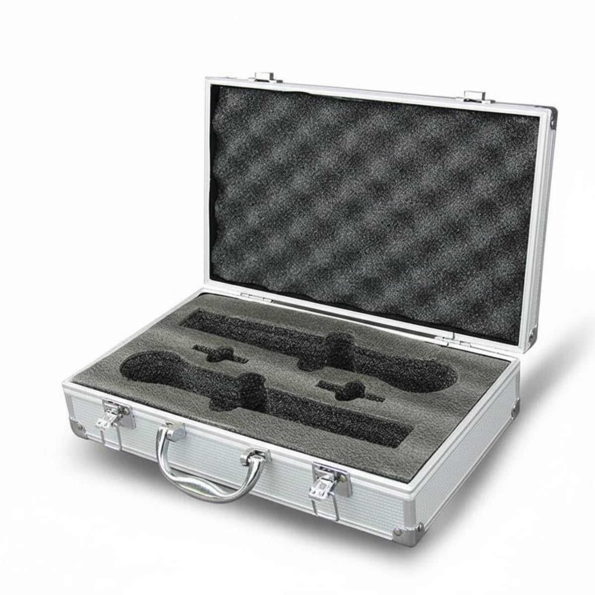 Aluminum Audio Device Travel Case Portable Wireless Audio Device Carrying Case Aluminum Briefcase Shock Absorbing for Stage