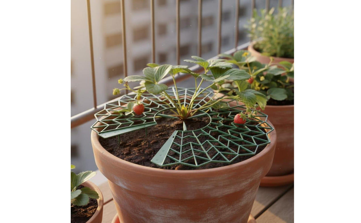 Prevents Decay Strawberry Plant Support Improves Air Circulation Strawberry Growing Rack Promotes Healthy Growth Fruit Support Frame Reusable for Potted Plants, Balcony