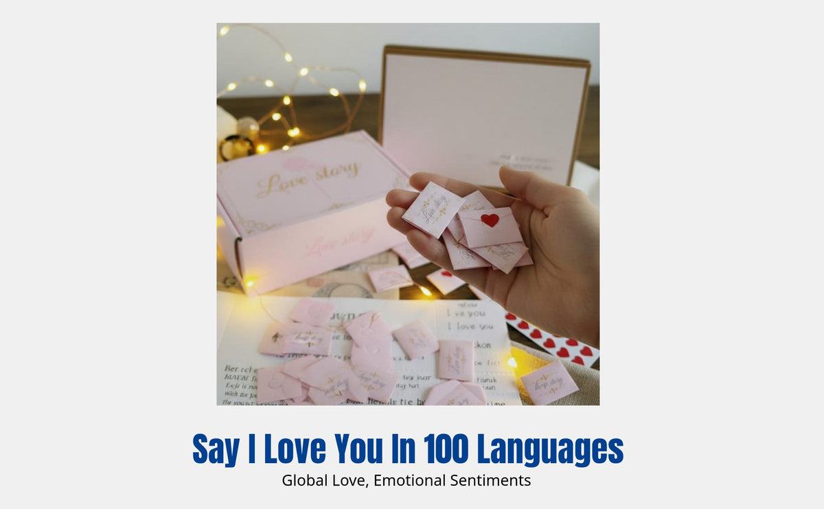 Mini Love Letter Set, Romantic Handmade Notes, Valentine Gift, DIY Keepsake Box