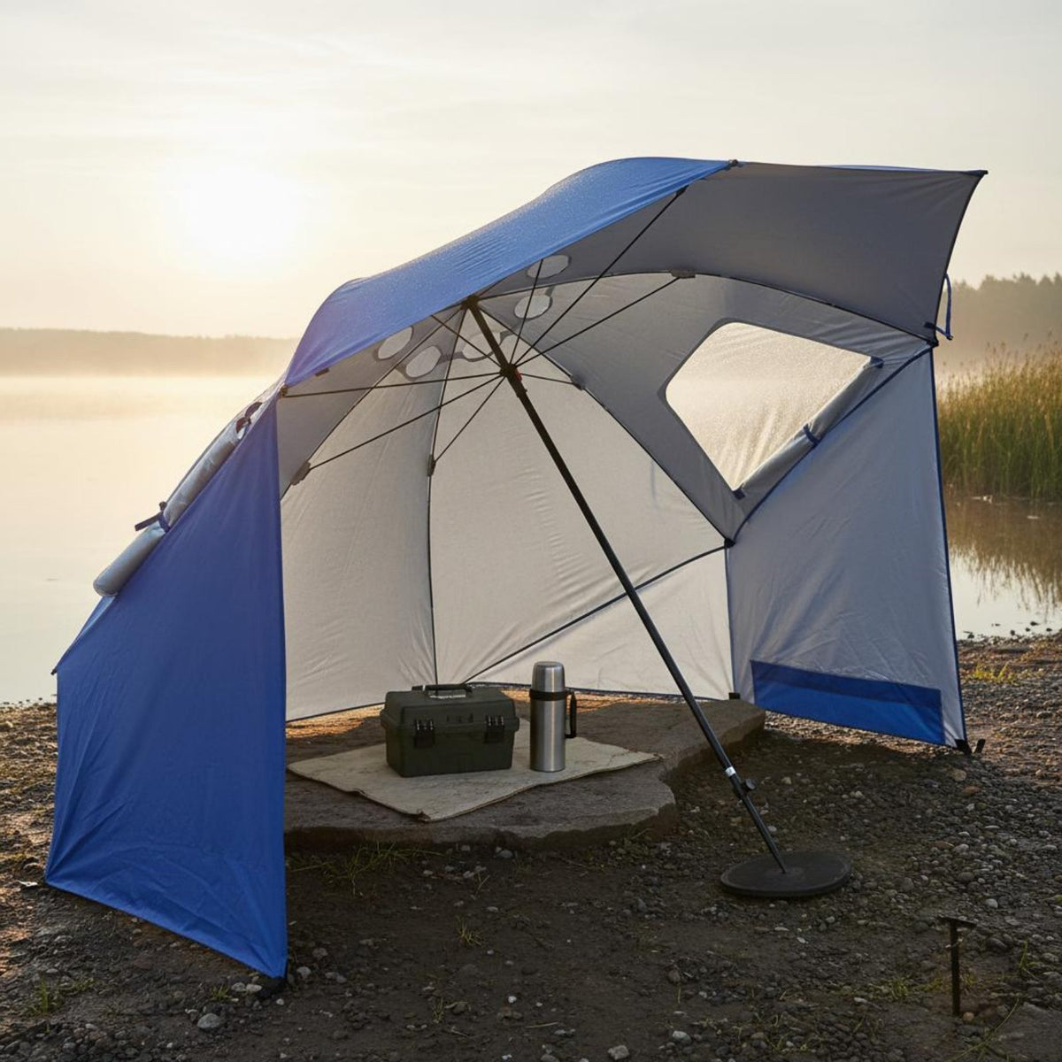 Fishing Umbrella Shelter Multifunctional Beach Umbrella Tent Beach Canopy UPF 50+ Outdoor Gear Water Repellent for Campers