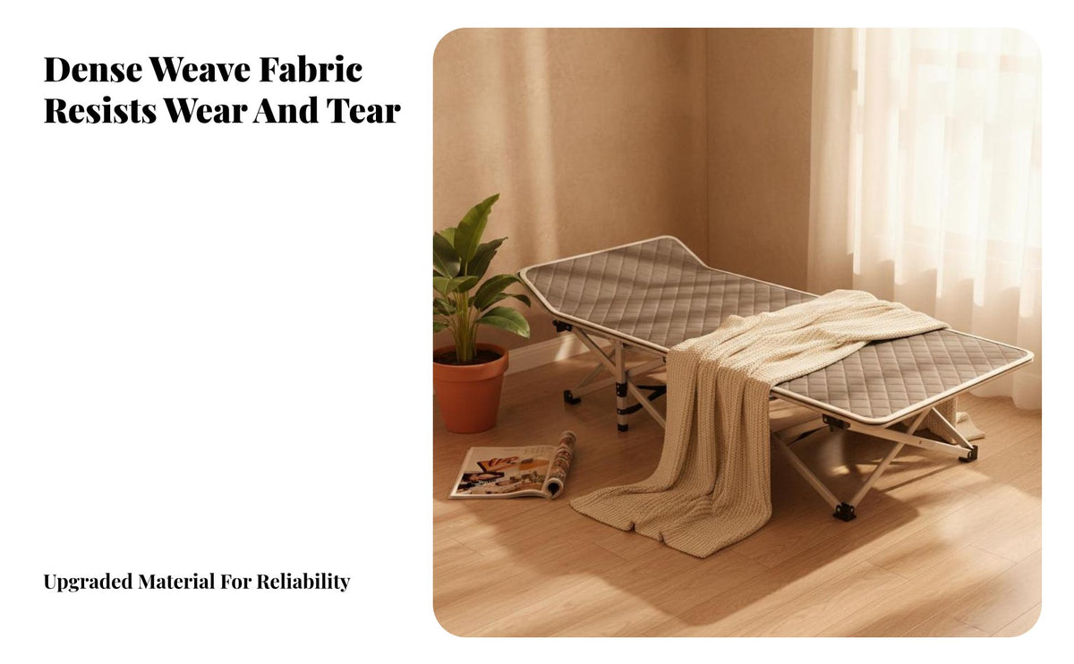 Foldable Design Folding foldable bed Space-Saving Adjustable Reclining foldable bed Easy Setup Single Recliner No Assembly Required for night Workers, on the goers, Campers, Office, on the go, Hospital, Camping