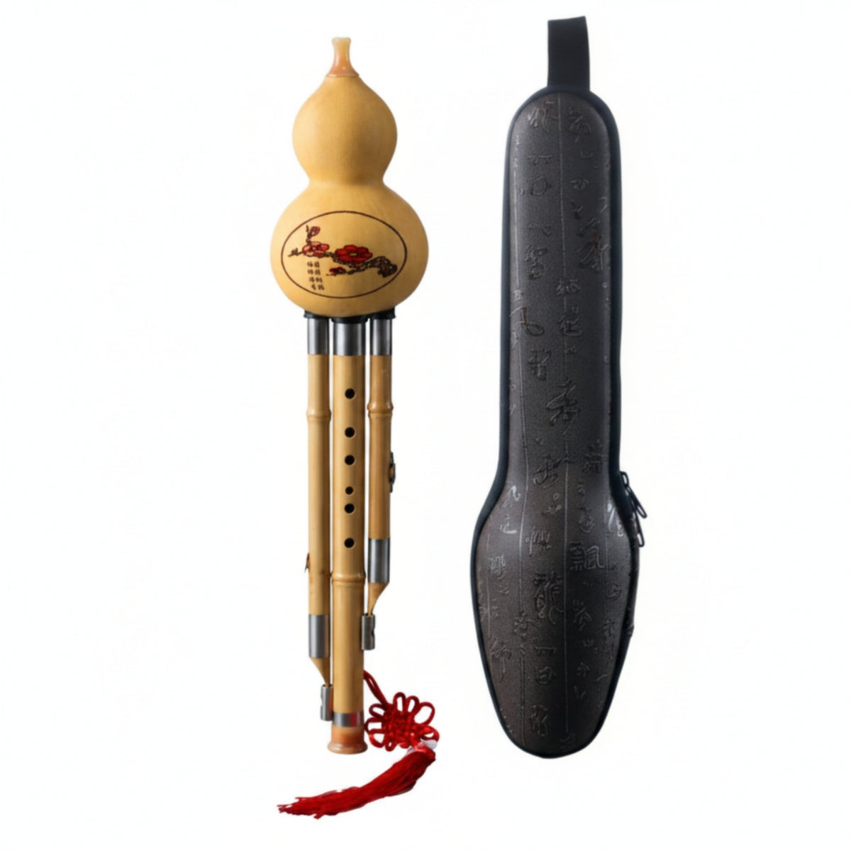 Gourd Flute with Storage Bag Bamboo Gourd Flute for Beginners, Performance