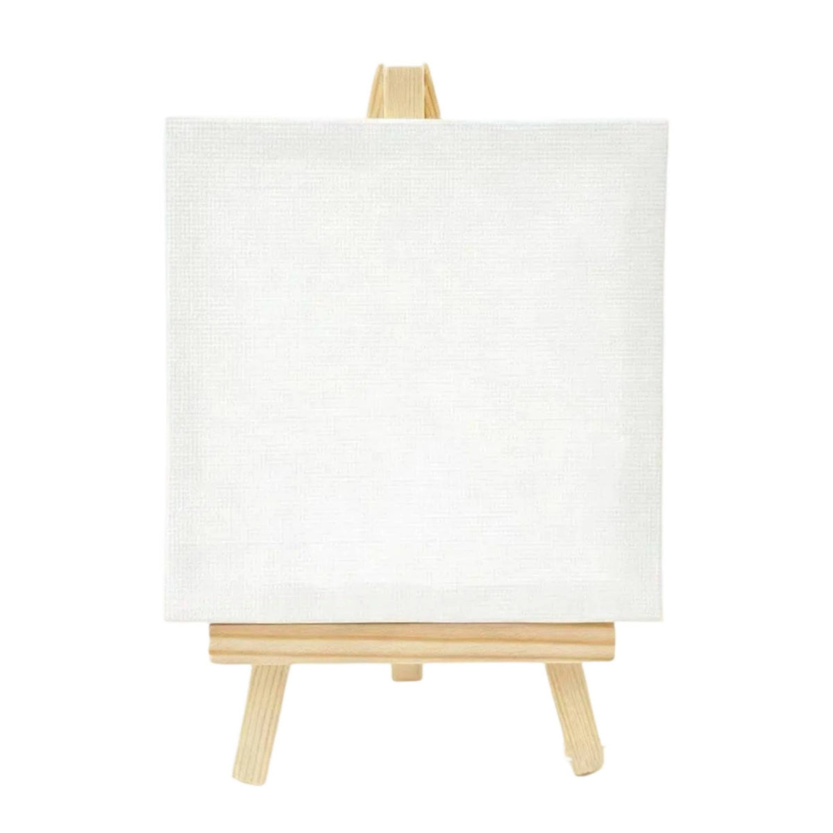 12PCS Mini Canvas Frames for Kids Painting Acrylic Paint DIY Blank Cotton Canvas Desktop Wooden Easel Set