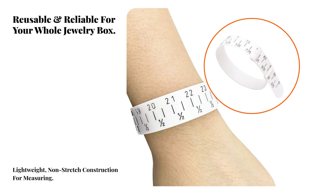 Easy to Read Bracelet Measuring Strip | Flexible PU Material, Clear Printed Scale, Bracelet Sizing Tool, for Jewelry Fitting