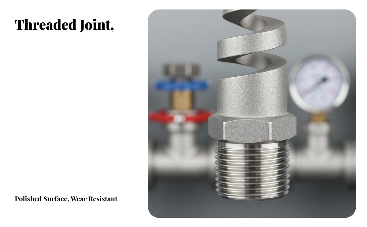 Spiral Spray Nozzle Stainless Steel Spiral Nozzle Anti-Clogging Design Threaded Spray Head for Flue Gas Desulfurization