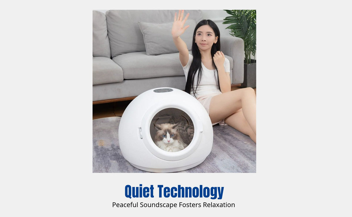 Automatic Pet Dryer Box, Cat Dog Quick Drying Blower Grooming, Efficient, space-saving