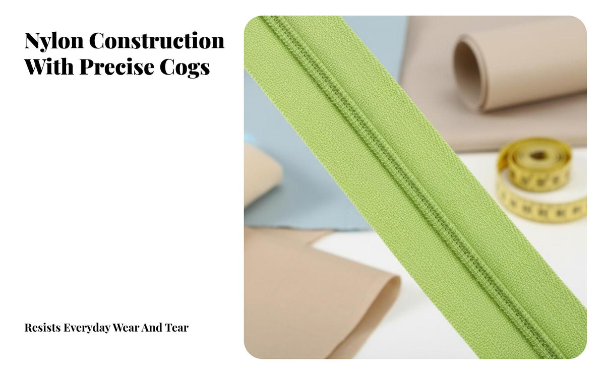 Cut to Length Size 3 Coil Zipper Roll Wide Color Selection Sewing Supply Versatile Use Garment Hardware Long-Lasting for Crafters, DIY Enthusiasts, Manufacturers, Clothing Making, Crafting, Upholstery, Home Decor