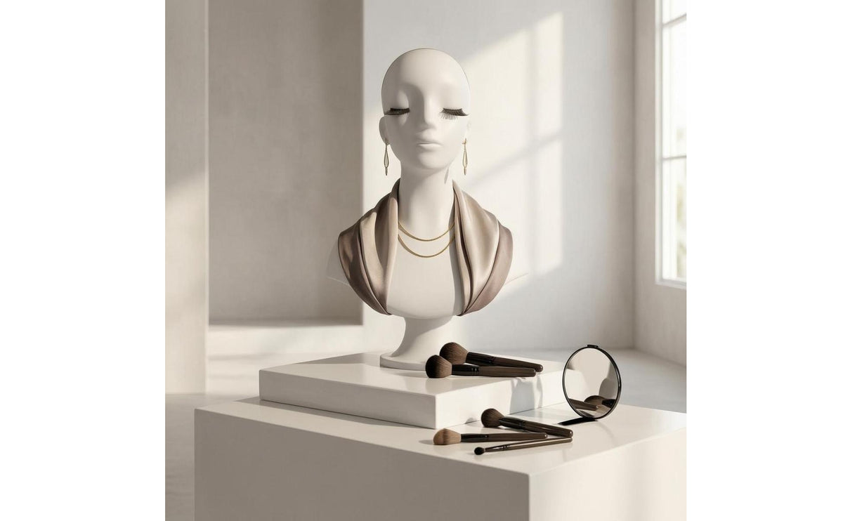 Female Mannequin Head Bust PVC Jewelry Display Head Sturdy