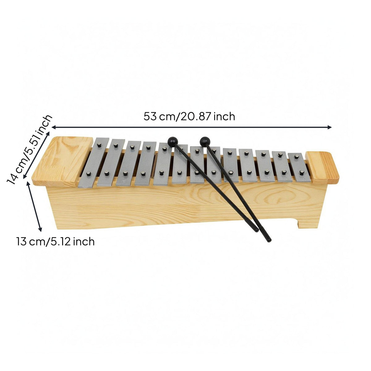 Tabletop Metallophone Educational Children's Xylophone Glockenspiel Early Learning Wooden Percussion Toy Set