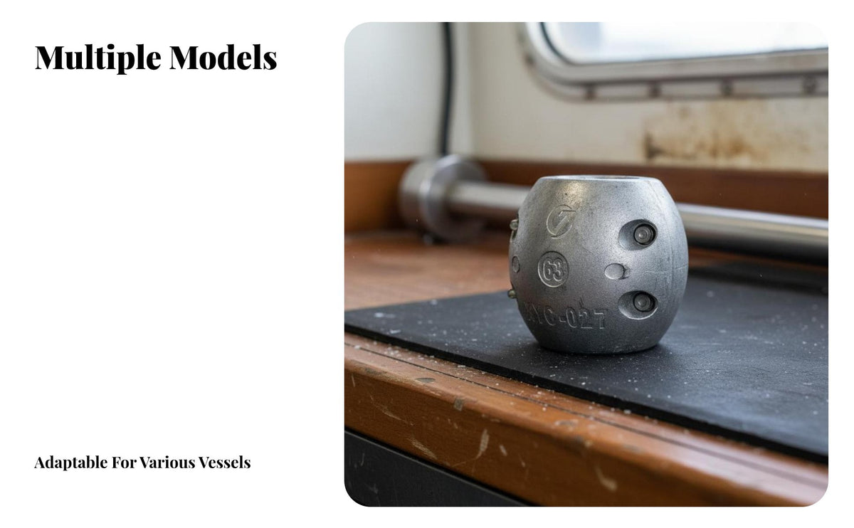 Cathodic Protection Shaft Zinc Anode Anti Split Zinc Shaft Anode Marine Hardware for Yacht Owners, Boaters