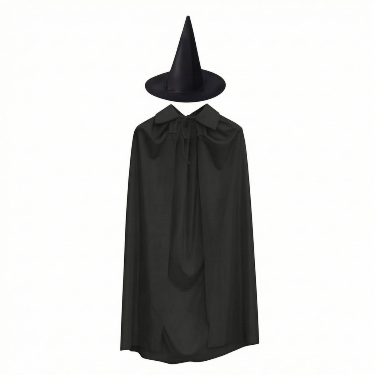 Halloween Witch Costume Pointed Cape with Hat Draped Witch Cape Sturdy for Cosplay