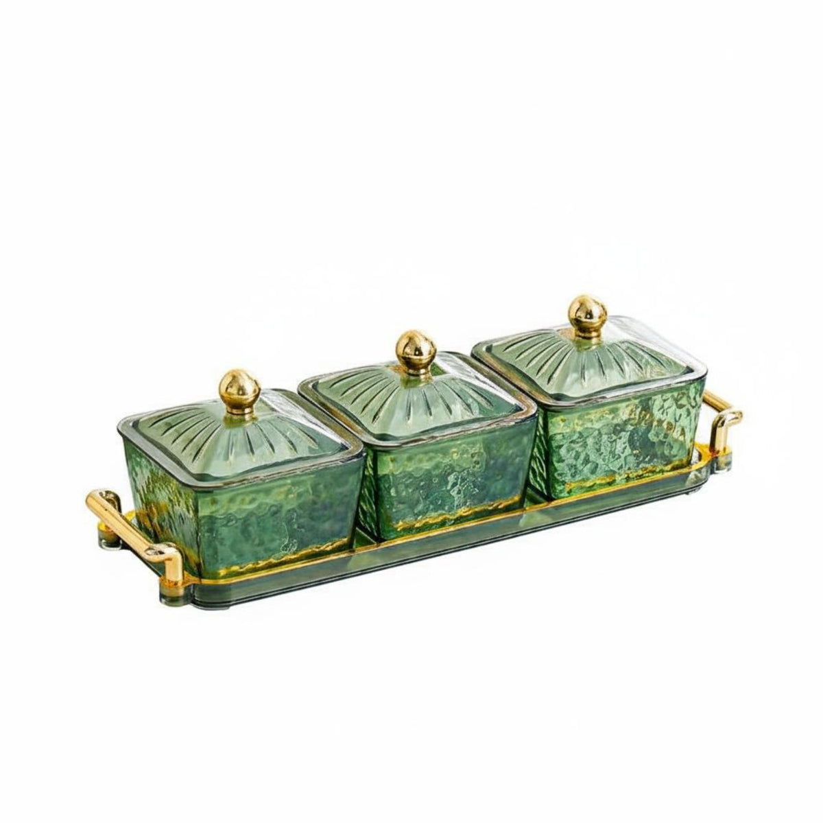 Relish Tray with Individual Containers Easy Carry Handles for Entertaining
