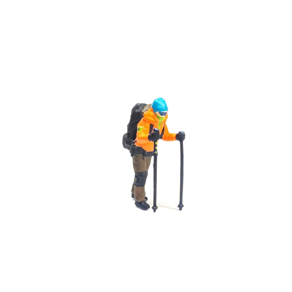 1:64 Scale People Model High Intricacy Mountaineering Miniature model:64 Scale People Figure Highly Detailed for Dioramas