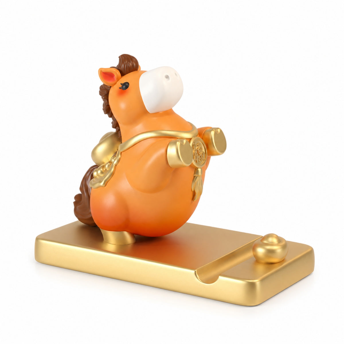 Horse Phone Stand Hands-Hands-off Horse Phone Holder Cellphone Holder Stand Glossy Stylish for Office, Bedside Table