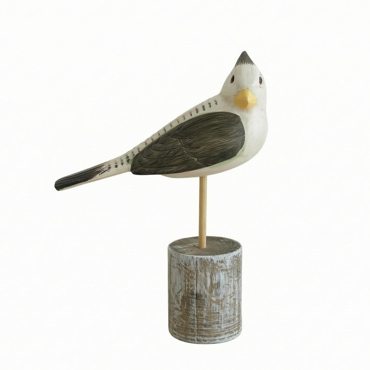 Tabletop Bird Ornament Hand-Painted Carved Wooden Bird Decor Farmhouse House Decoration