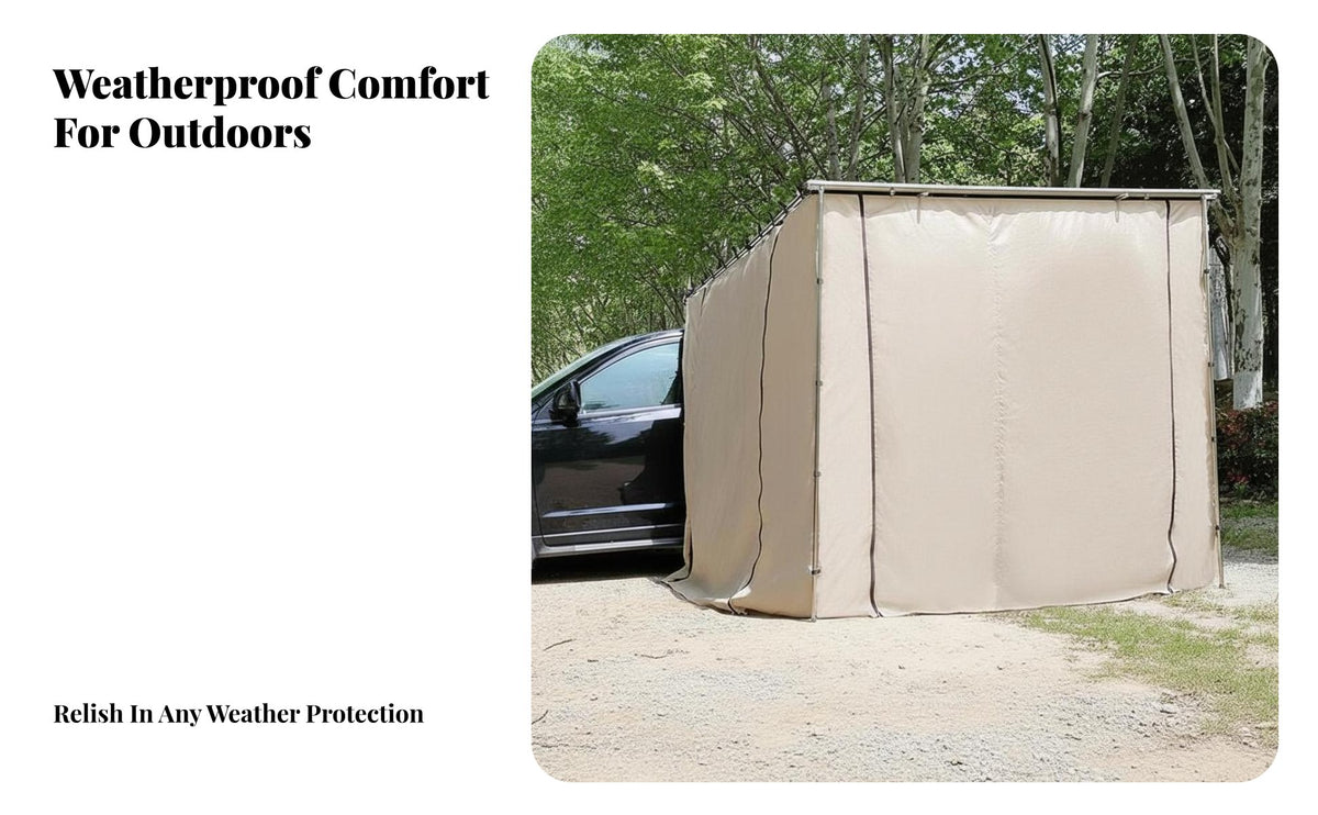 Easy Setup Car Side Tent Waterproof Ssun's Rays Tailgate Sunshade sun's Rays Protection Vehicle Awning Wind-Resistant for Outdoor Enthusiasts, Tailgaters, Families, Tailgating, Road Trips, Picnics, Beach
