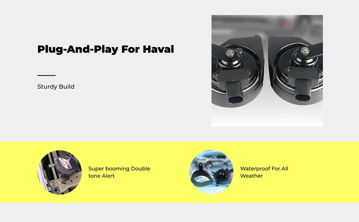 Waterproof Electric Car Horn, Dual-Tone, for Haval