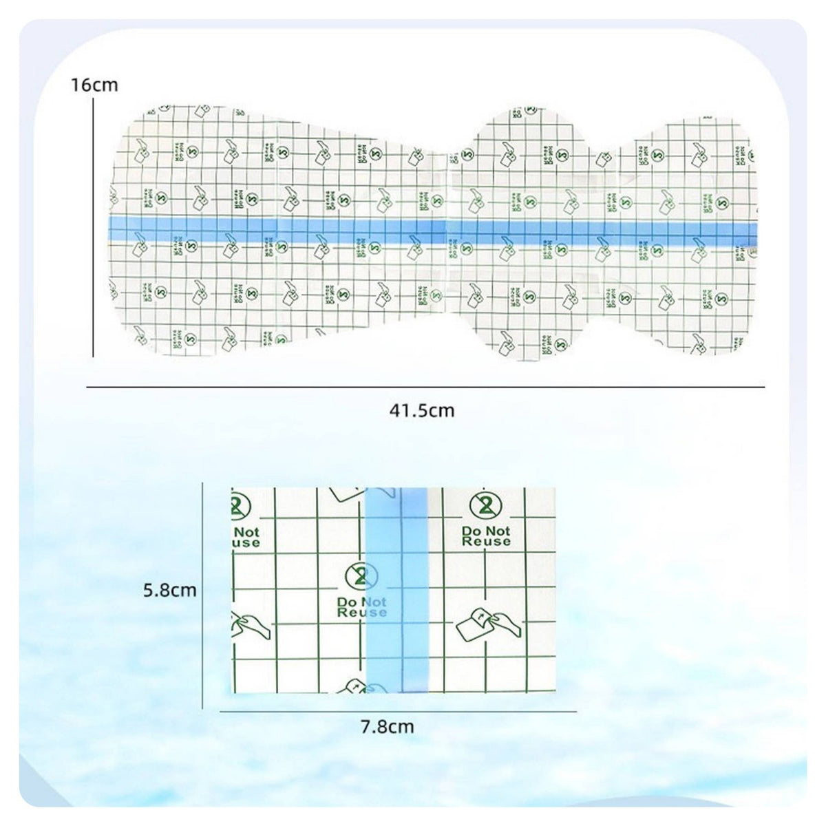 Secure Fit Disposable Swimming Shield Individually Wrapped Invisible Hygiene Sticker Soft Inner Core for Hot Springs