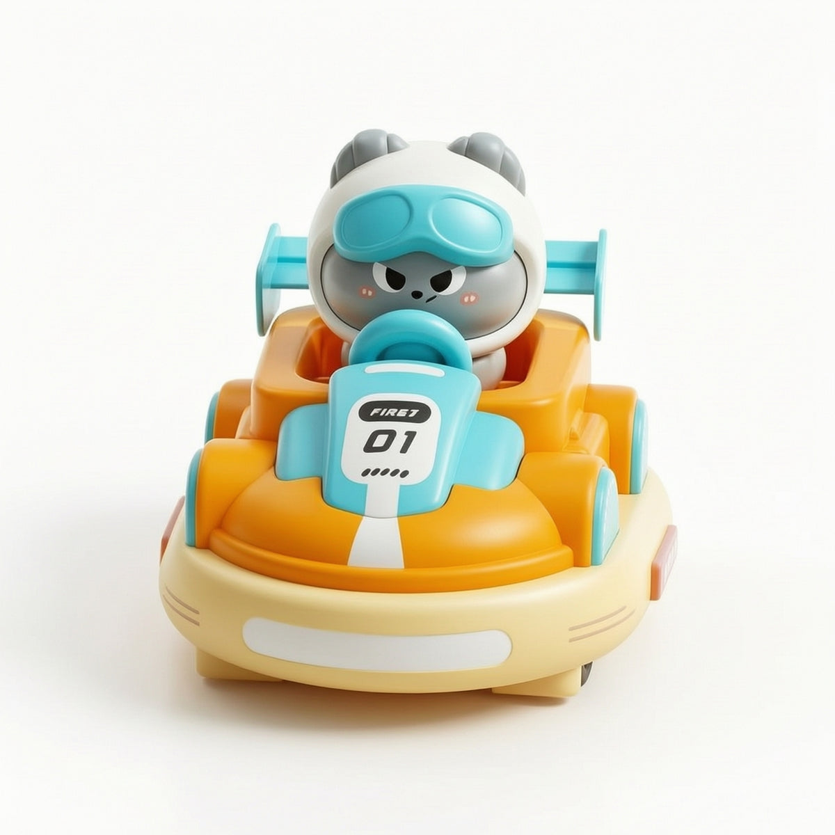 Bumper Car Toy with Robot Driver Interactive Handheld Control Bumper Car Trick Light-up for Kids, Playroom