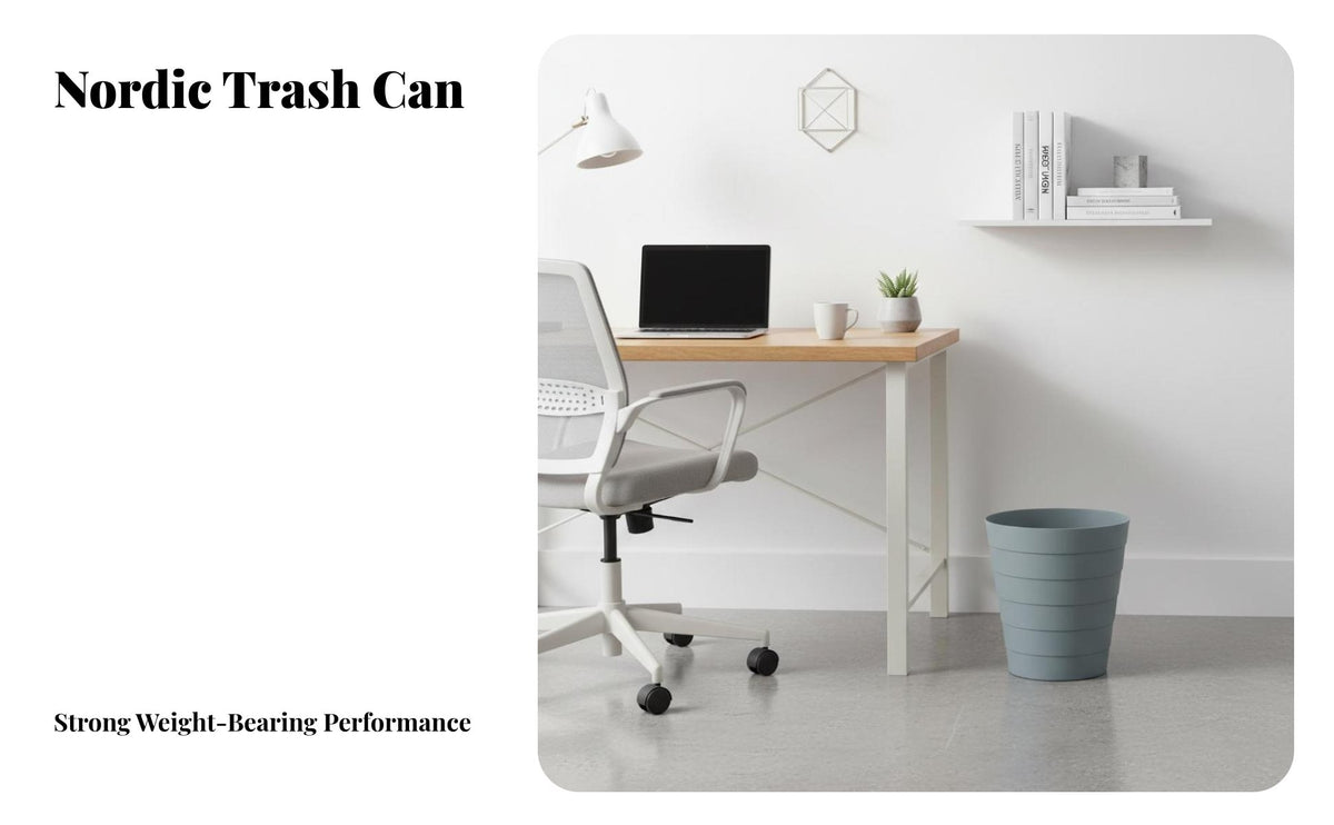 Simple Waste Bin Nordic Aesthetic Lidless Trash Receptacle Modern Design Lidless Paper Basket for Students, Homeowners, Washroom, Living Room