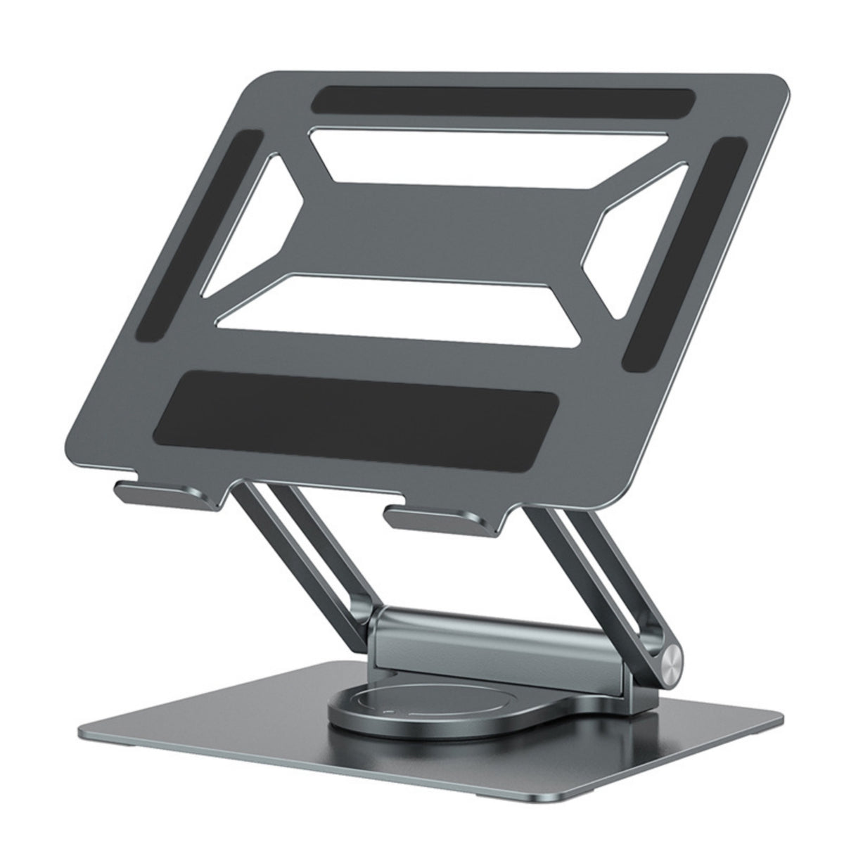 Laptop Stand with Docking Station Low-Profile Multiport Adapter Ergonomic Computer Riser with Docking Station for Students, Home Office, Desk