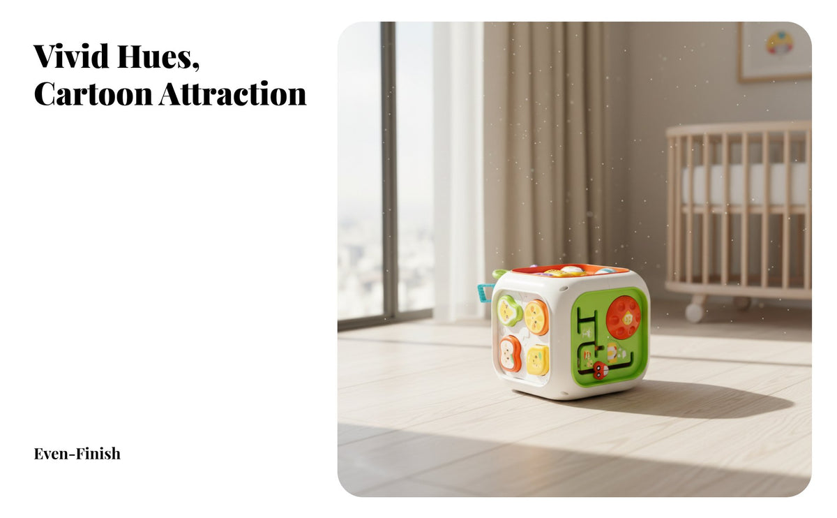 Baby-Friendly Design 9-Sided Interactive Cube Lights and Sounds Multi-Sided Play Hub Early Development Toy for Toddlers, Infants, Parents, Playroom, Nursery, Daycare, Indoors