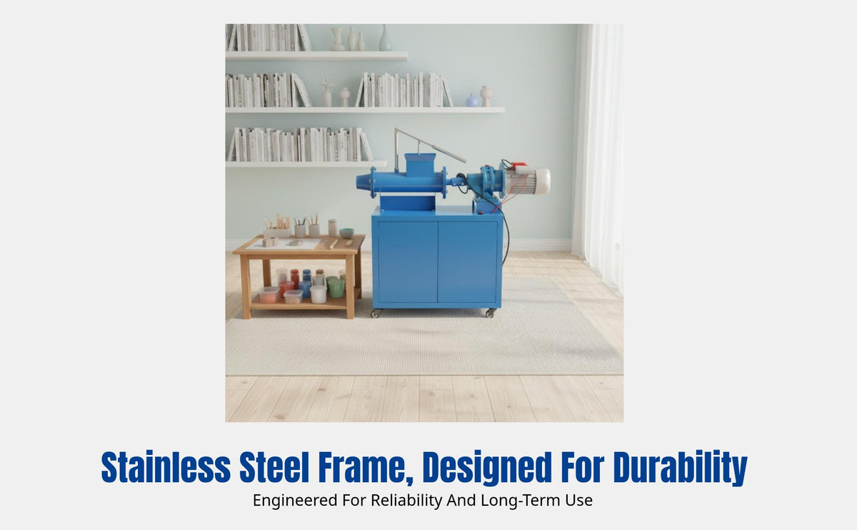 Vacuum Clay Mixer, Stainless Steel Pug Mill, Pottery Slab Machine for Studio, School, Workshop