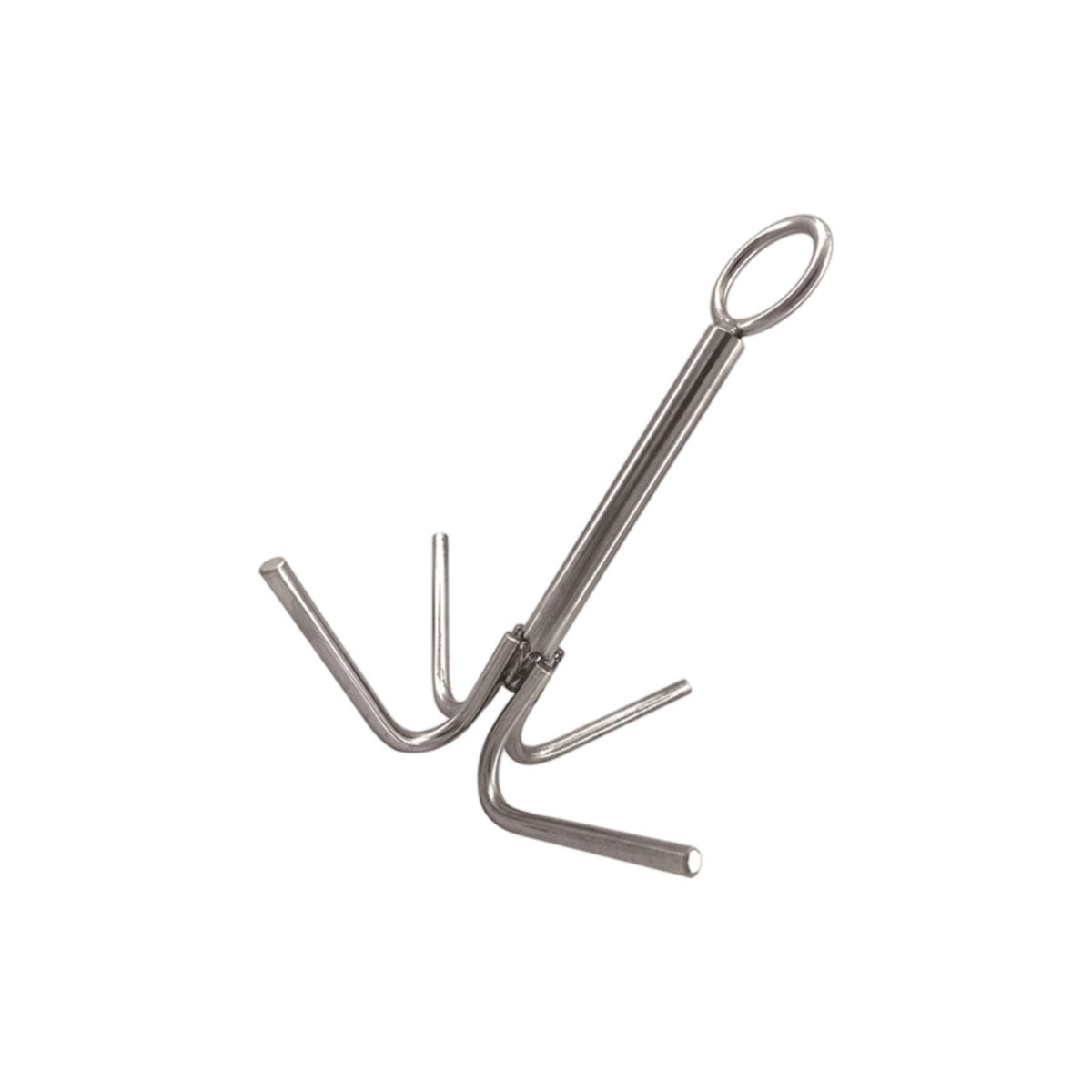Cylindrical Shaft 4-Prong Boat Anchor Smooth Surface Four-Prong Anchor Hook 4-Claw Grappling Hook
