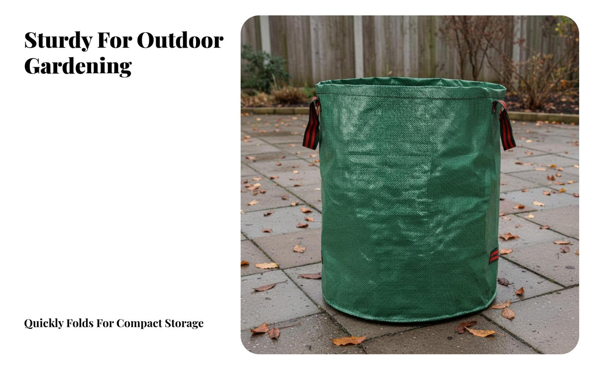 Foldable Leaf Bag Large Capacity Reusable Yard Waste Bag Tear Resistant Expandable Garden Container Bin for Landscapers, Homeowners, Outdoor, Storage