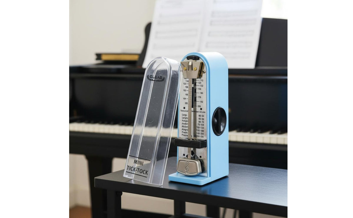 Portable Mechanical Metronome No Batteries Mini Metronome Clear Scale Tempo Keeper 40-208 Bpm for Students, Beginners, Guitar Practice