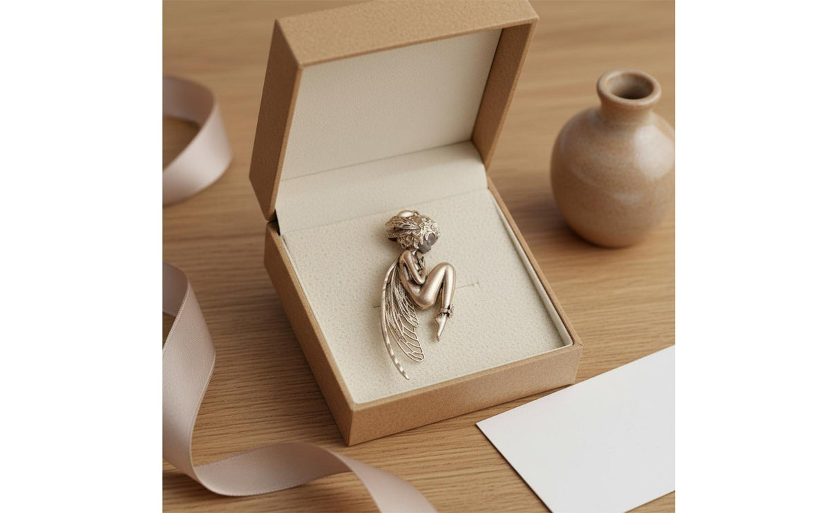 Creative Gift Silent Angel Necklace Charm Unique Design Sitting Fairy Necklace Charm
