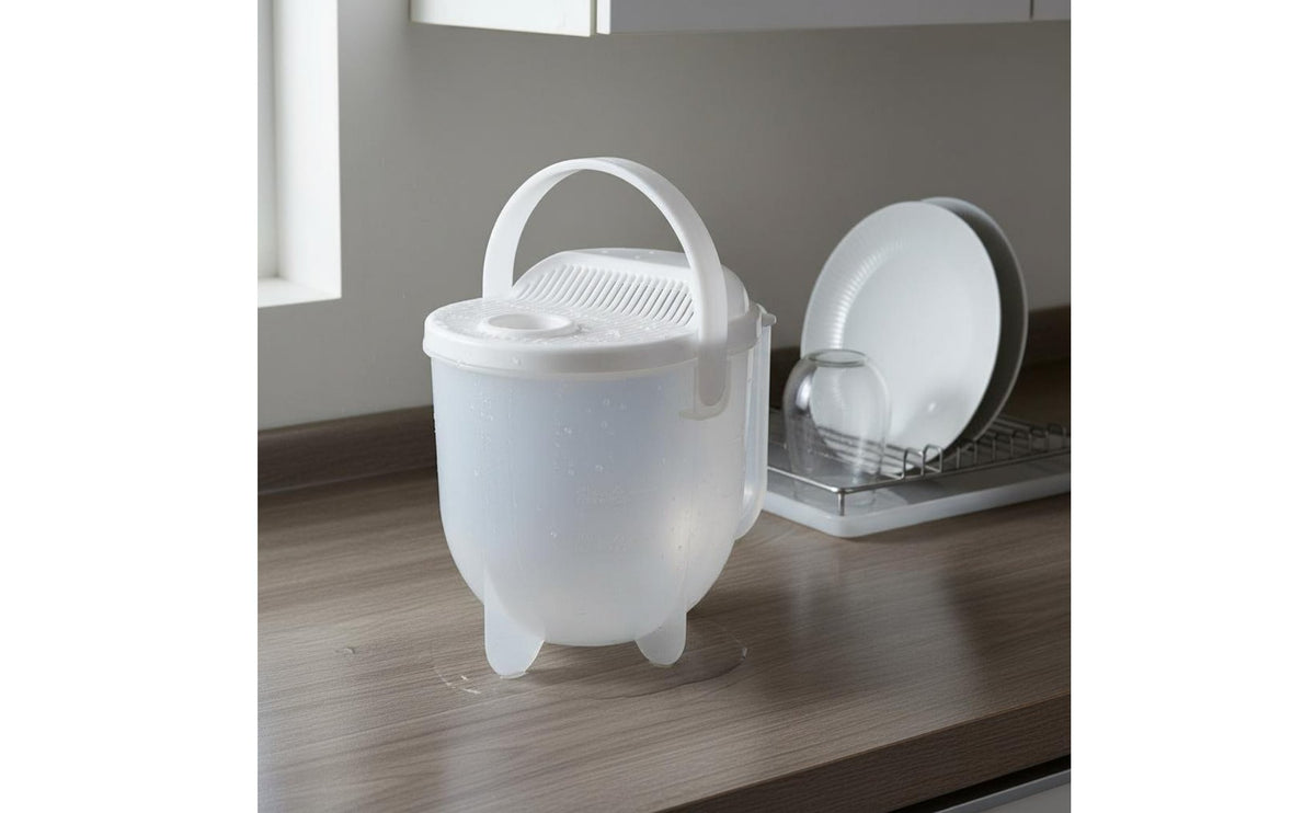 Rice Washing Bowl Quick Drain Handsfree Rice Rinser Grain Washing Basket for Busy Individuals