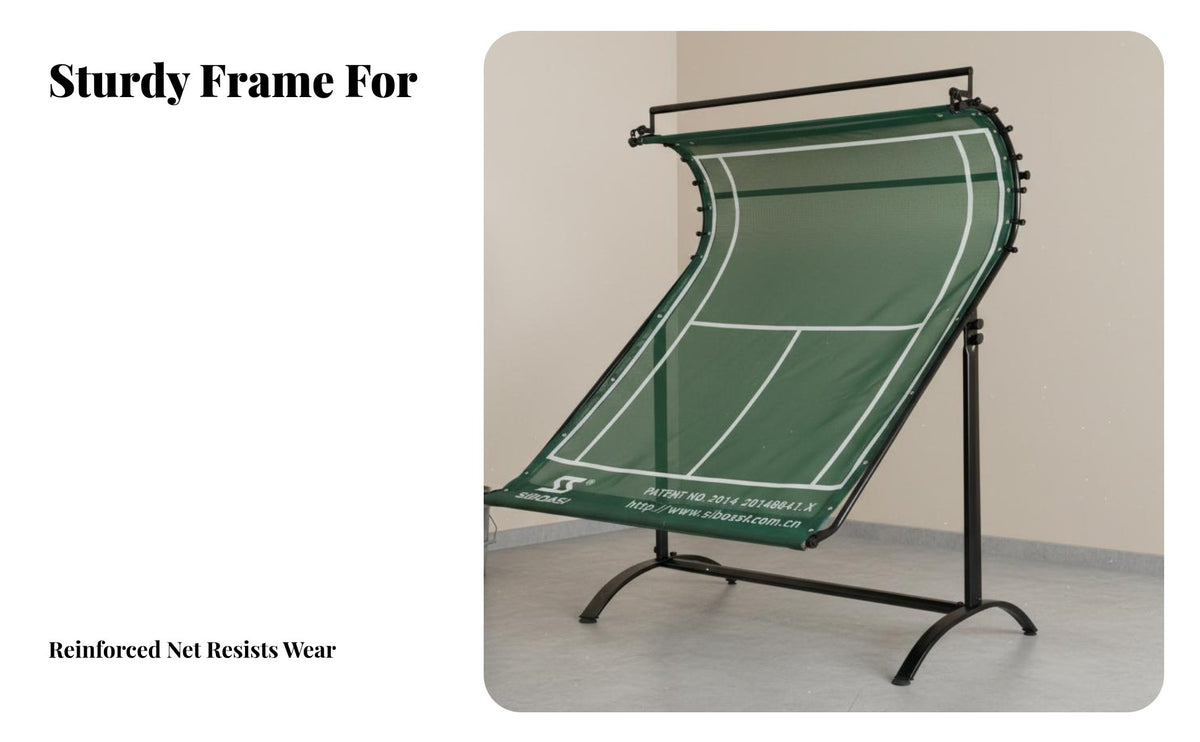 Tennis Return Net Adjustable Angle Tennis Return Er Net Stable Frame Freestanding Return Er Wall for Beginners, Athletes, Backyard, Outdoor, Driveway
