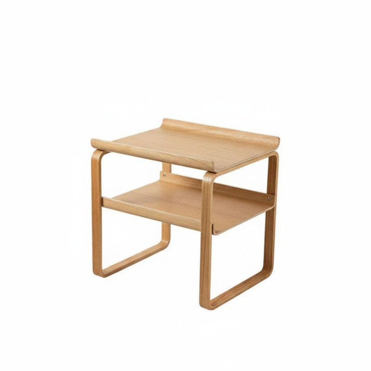 Nordic Design 2-Tier End Table Multi-Functional 2-Tier Storage Table Multipurpose Nightstand Modern Design for Homeowners, Apartment Dwellers, Students, Bedroom, Living Room, Lounge Area, Small Areas