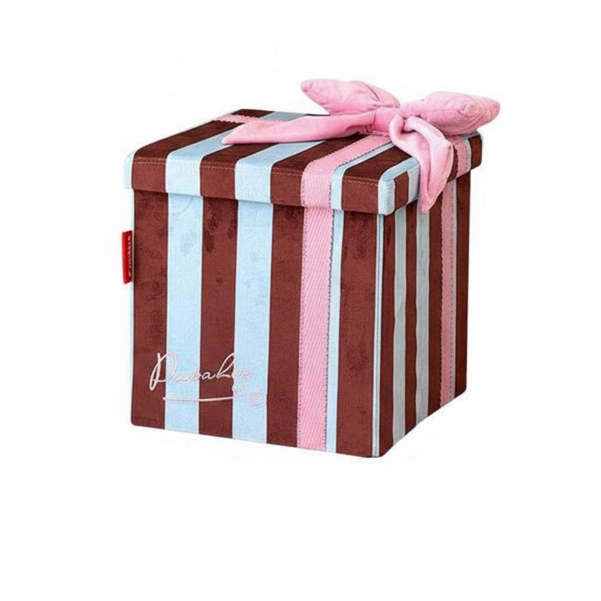 Giftdesign Storage Box Bow Decoration Organizer Bin Space-Saving for Living Room