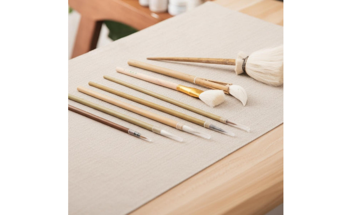 8 Pieces Ceramic Painting Brush Mixed-Head Liner Brush Set Soft Filament Brushes for Potters, Hobbyists, Art Class, Home Workshop