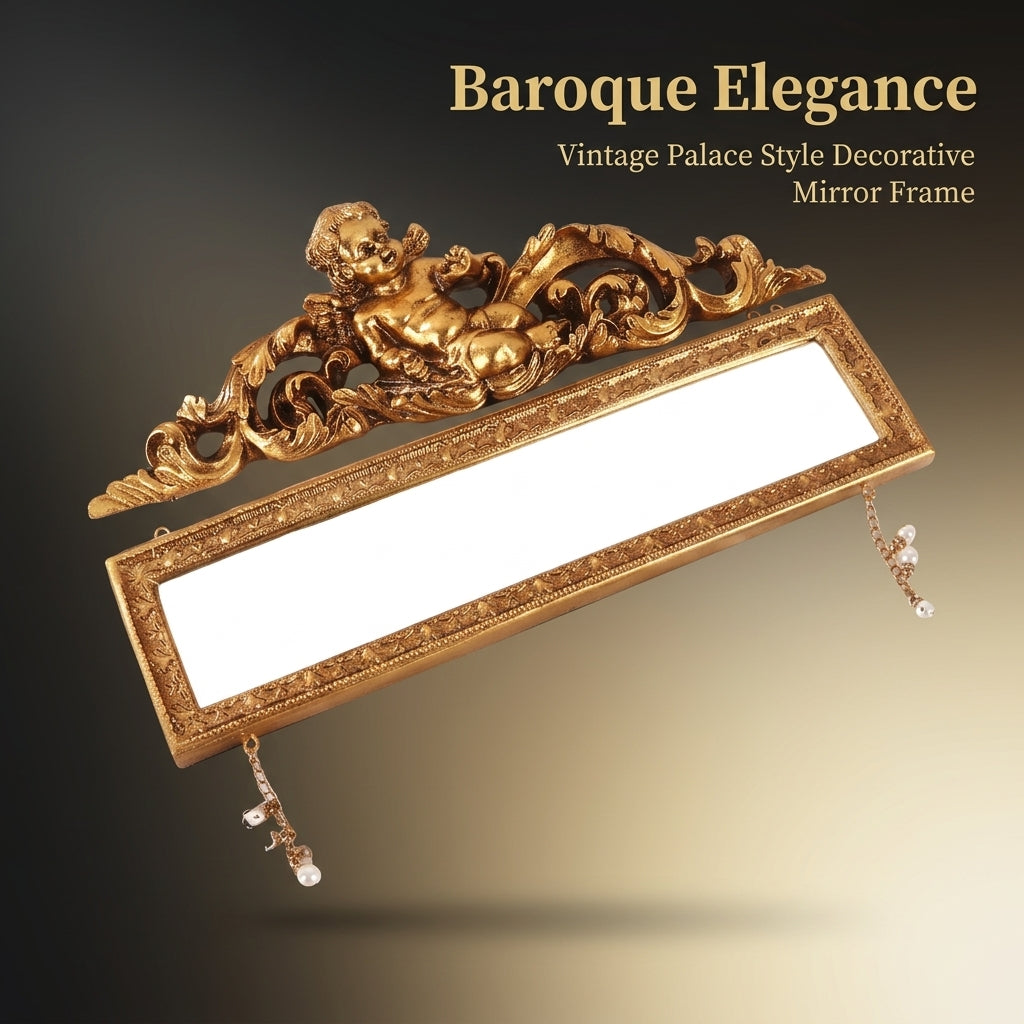 Vintage Photo Frame for Home Decoration with Ornate Baroque Design, Double Picture in Resin for Wall or Table Display