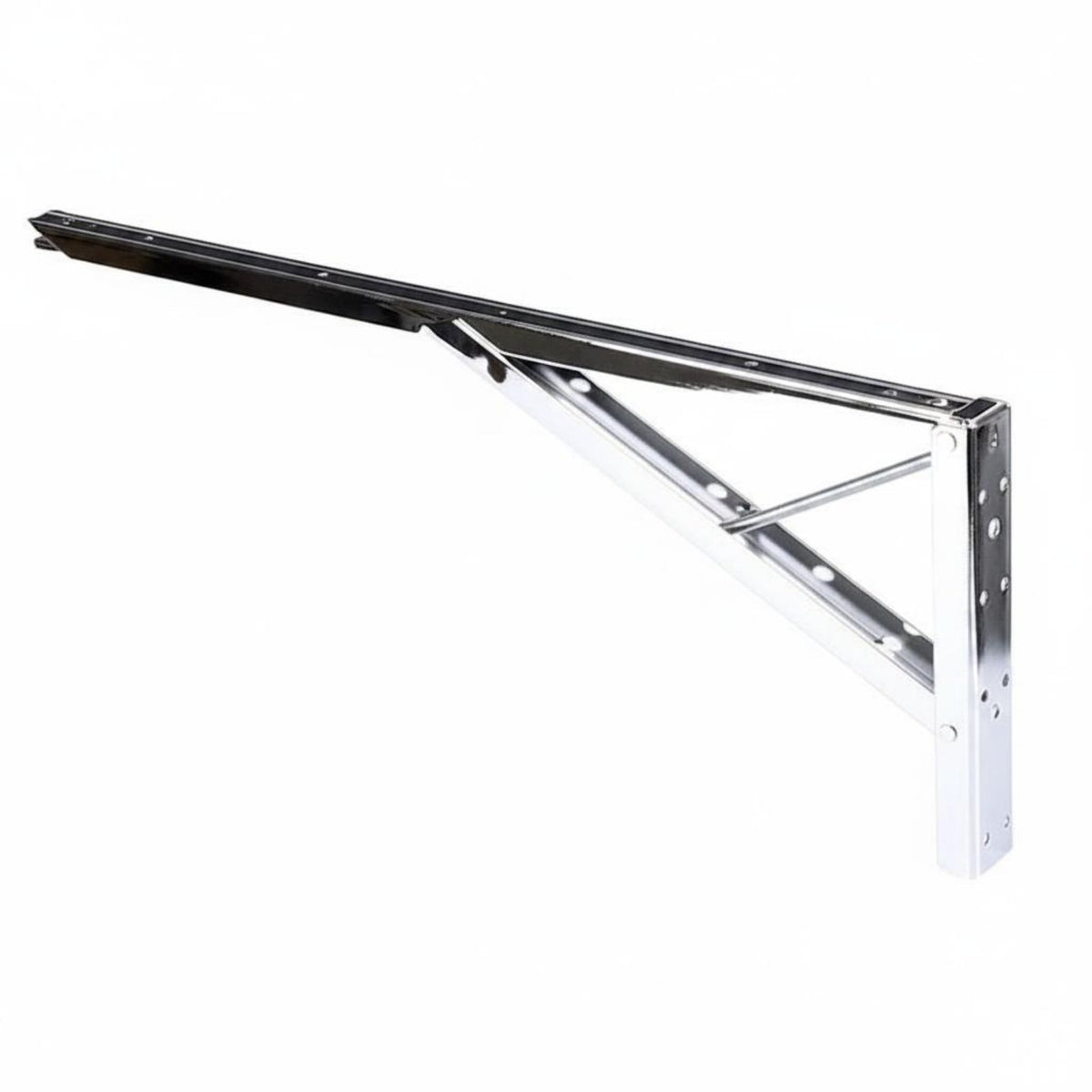 Space-Saving Coil-Driven Loaded Shelf Support Bracket Heavy Duty Reinforced Folding Shelf Support Easy Installation Triangle Folding Bracket