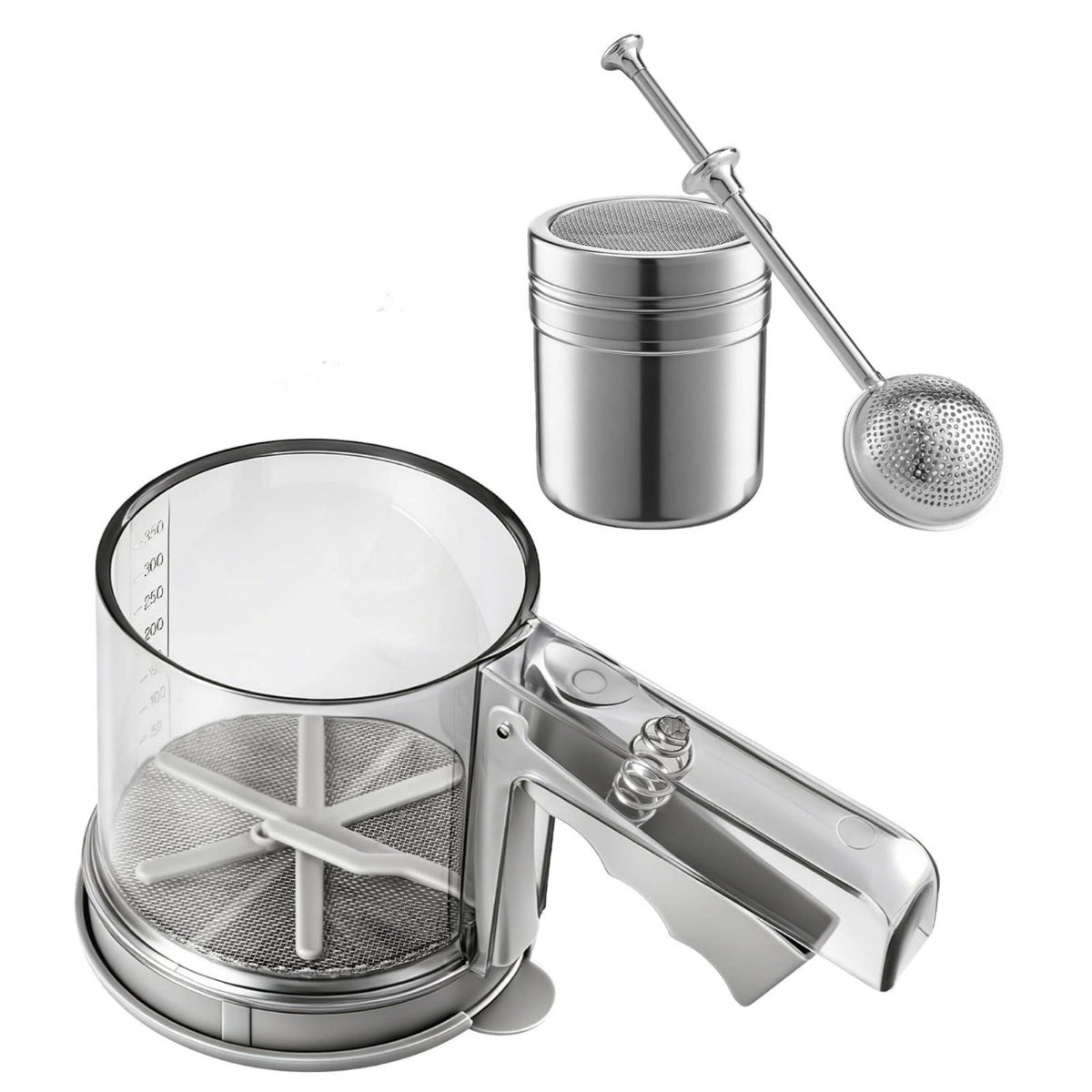 Food-Grade Double-Layer Flour Sifter, Handheld Baking Sieve