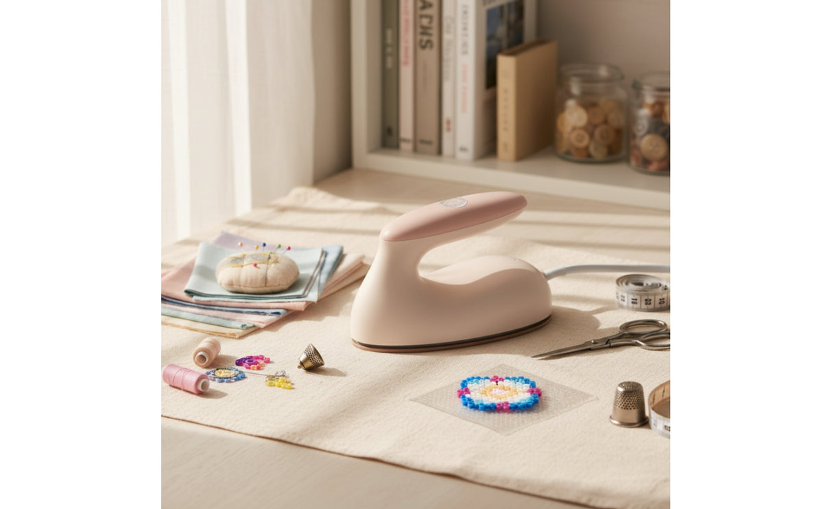 doubleTip Mini Craft Iron Handheld Craft Iron Compact Lightweight for Crafters, Travelers, Students, Crafting, Sewing, Dorm Rooms