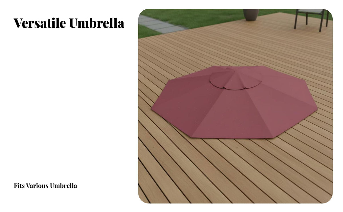 Patio Umbrella Replacement Material Weather Resistant Replacement Umbrella Canopy Protection Canopy Cloth for Backyard, Poolside