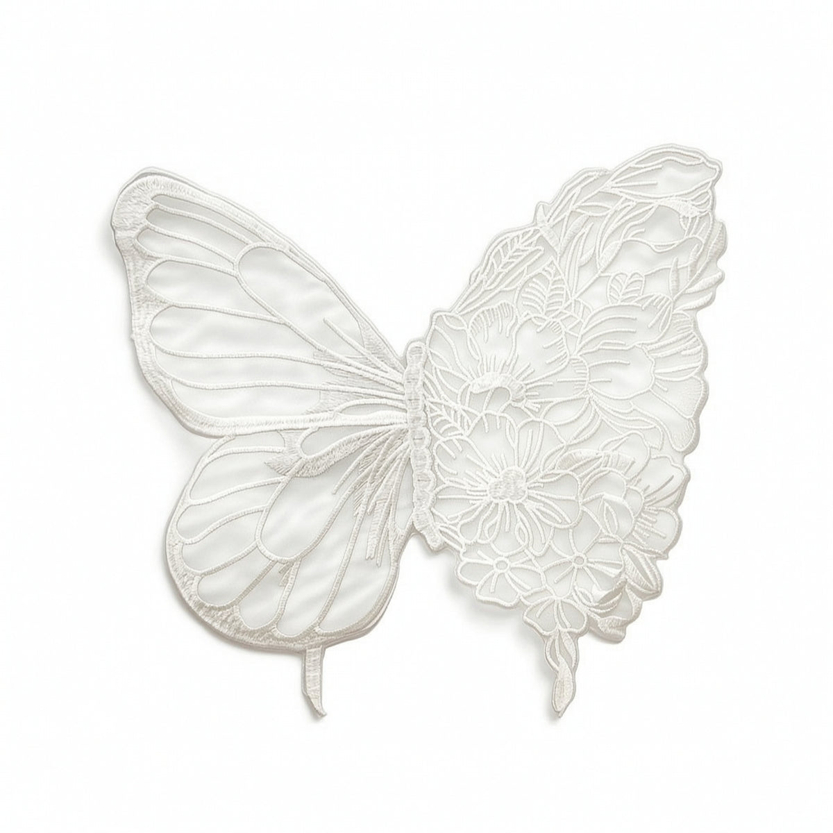 Butterfly Embroidery Applique Floral Butterfly Applique Textile for Crafters