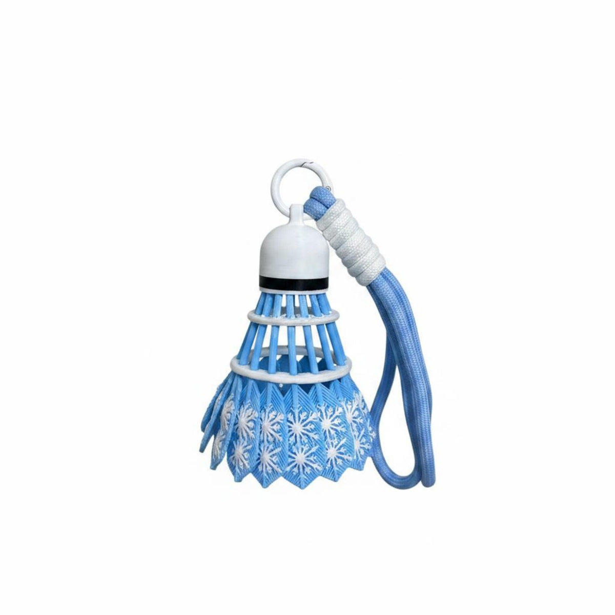Creative Design Colorful Shuttlecock Bag Accessory Snowflake Pattern Badminton Shuttlecock Keychain for Backpack